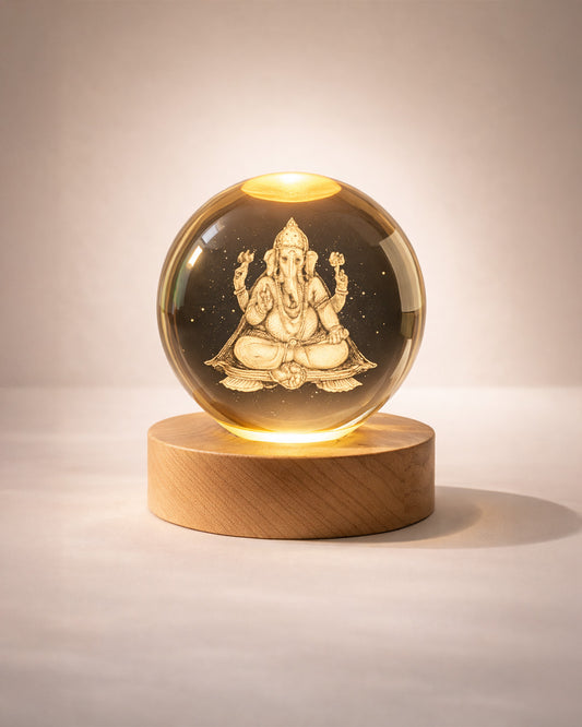 God-Themed Crystal Ball Decor