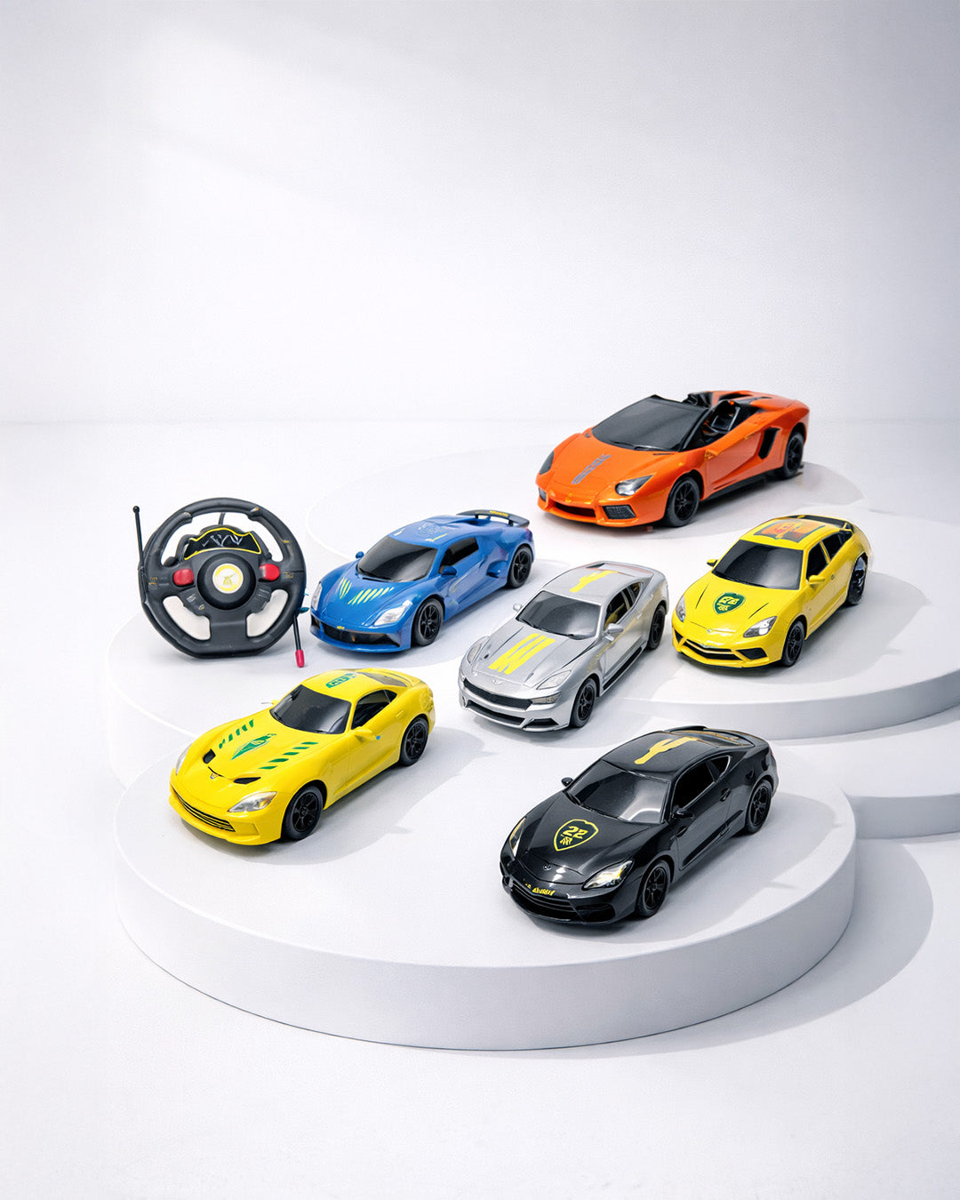 RC Racing Car with Rechargeable Battery & LED Headlights