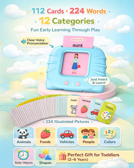 Interactive Card Reading Learning Toy for Kids with Sound