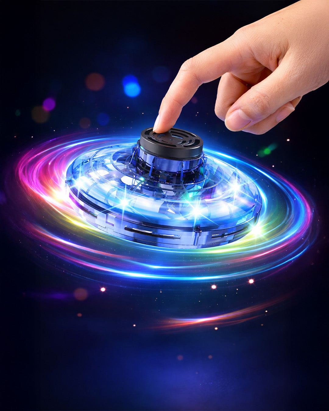 LED Flying Spinner Boomerang Toy with RGB Lights