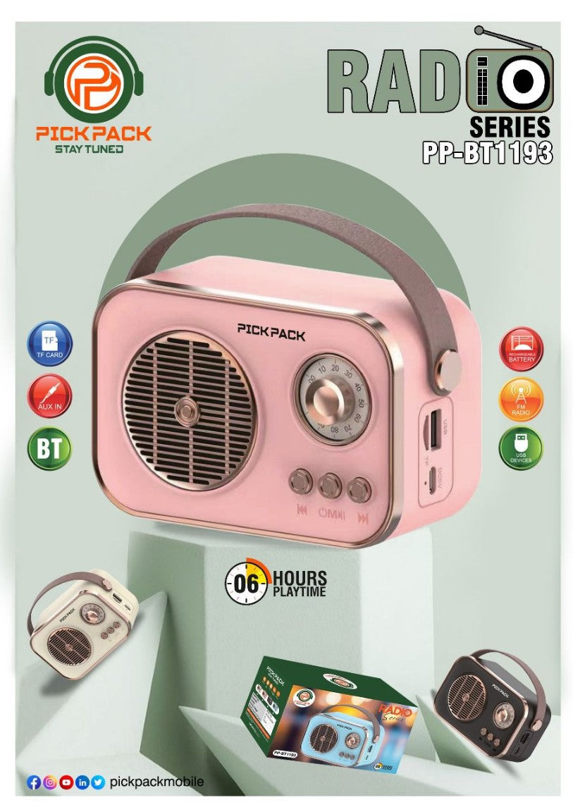 Pickpack Retro Radio Bluetooth Speaker