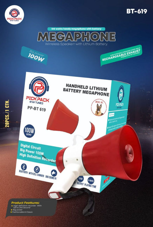 PP 619 100W Rechargeable Bluetooth Megaphone