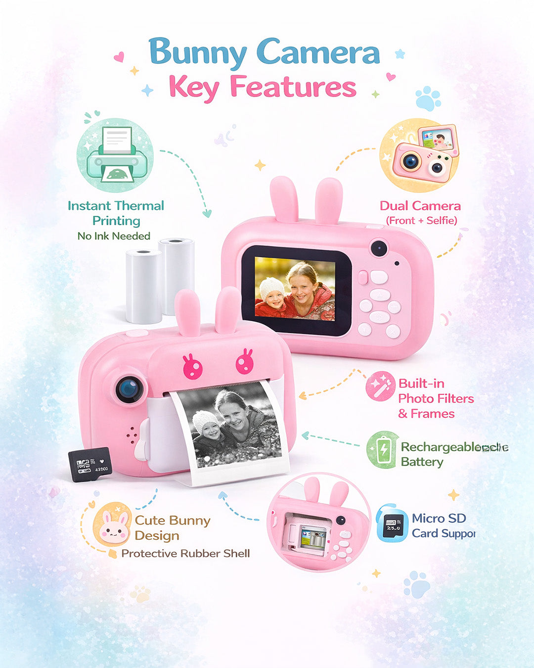 Kids Instant Print Camera