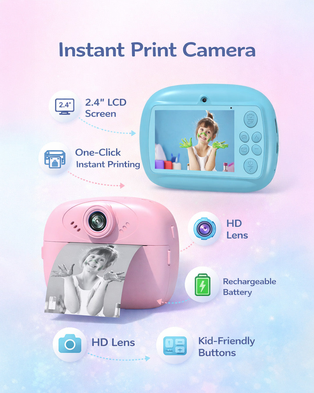 Kids Digital Instant Print Camera