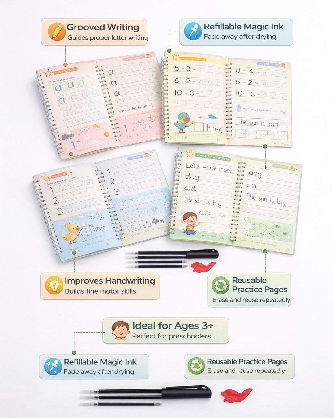 Magic Sank Practice Copybook Set for Kids