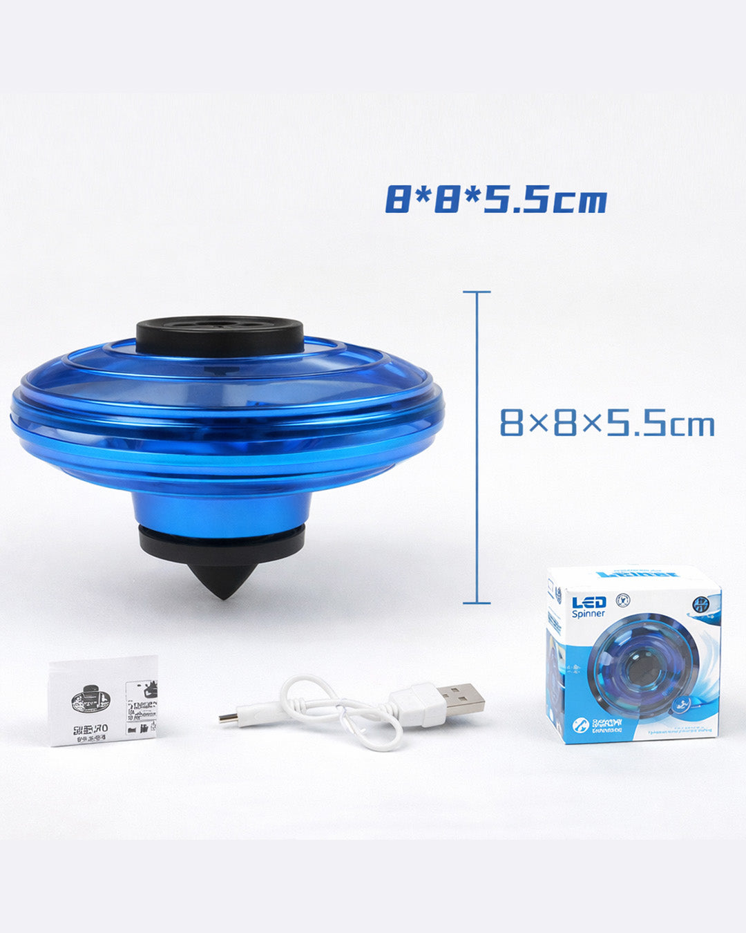 LED Flying Spinner Boomerang Toy with RGB Lights