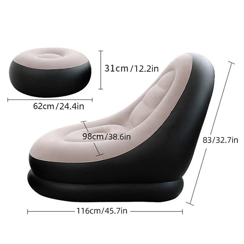 Inflatable Air Sofa with Footrest - Primehut