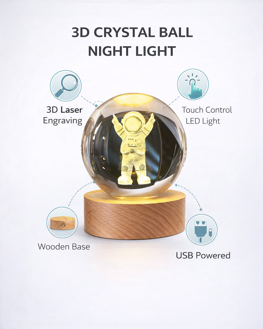 Decorative Crystal Ball for Home Decor