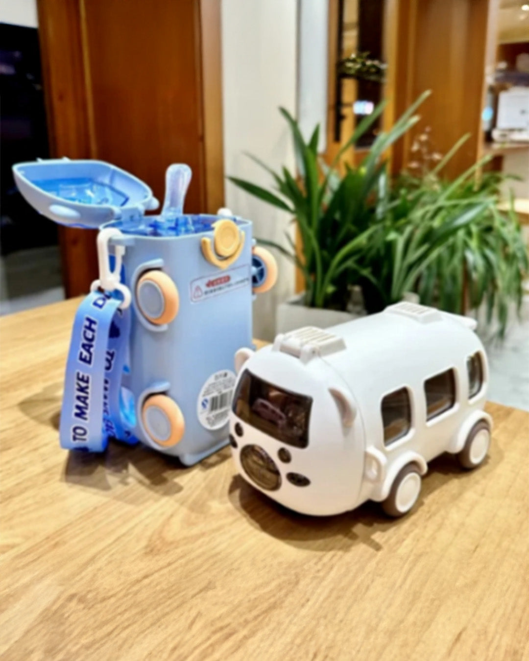 Cute Bus-Shaped Kids Water Bottle