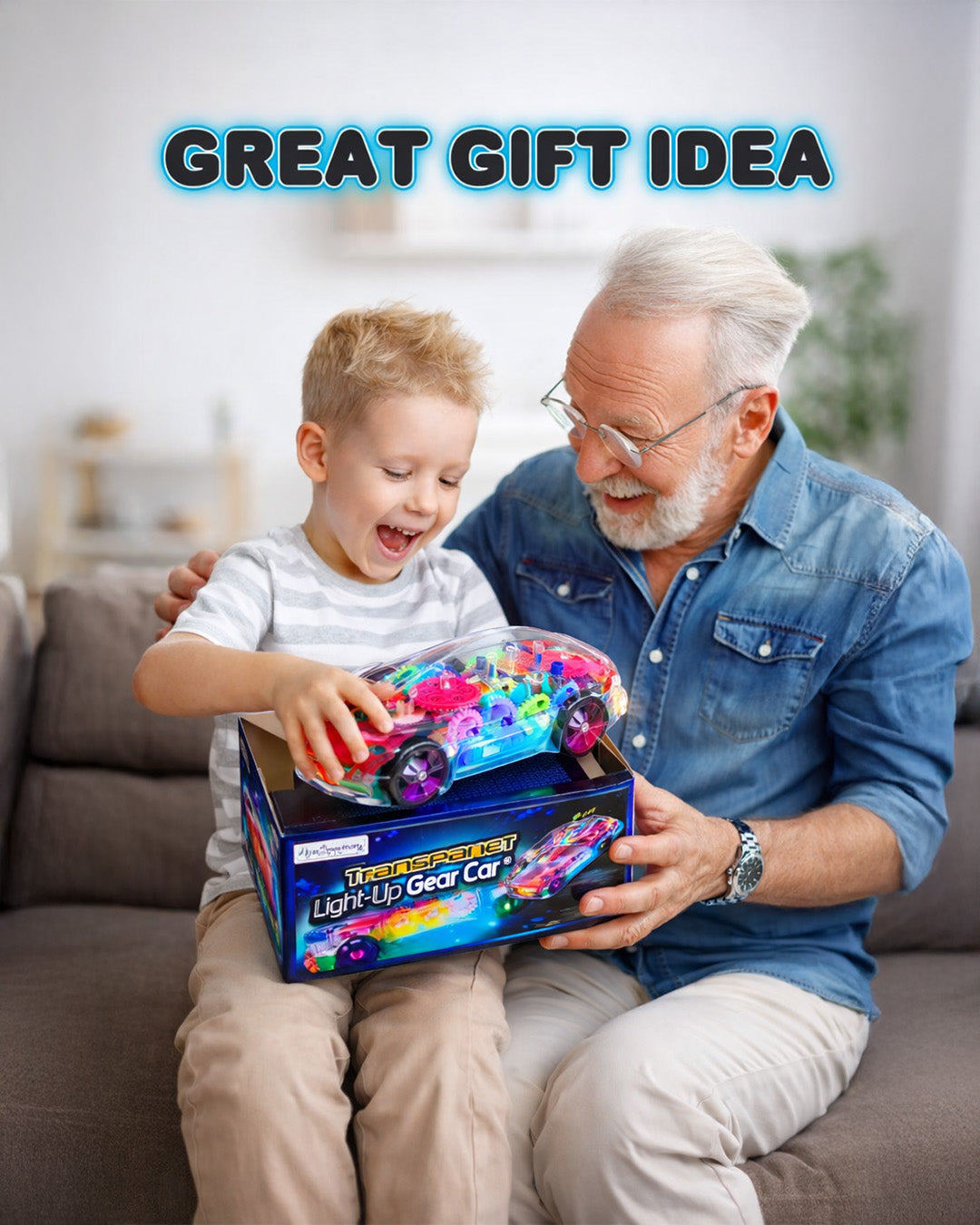 Transparent Concept Racing Car with Music & LED Lights