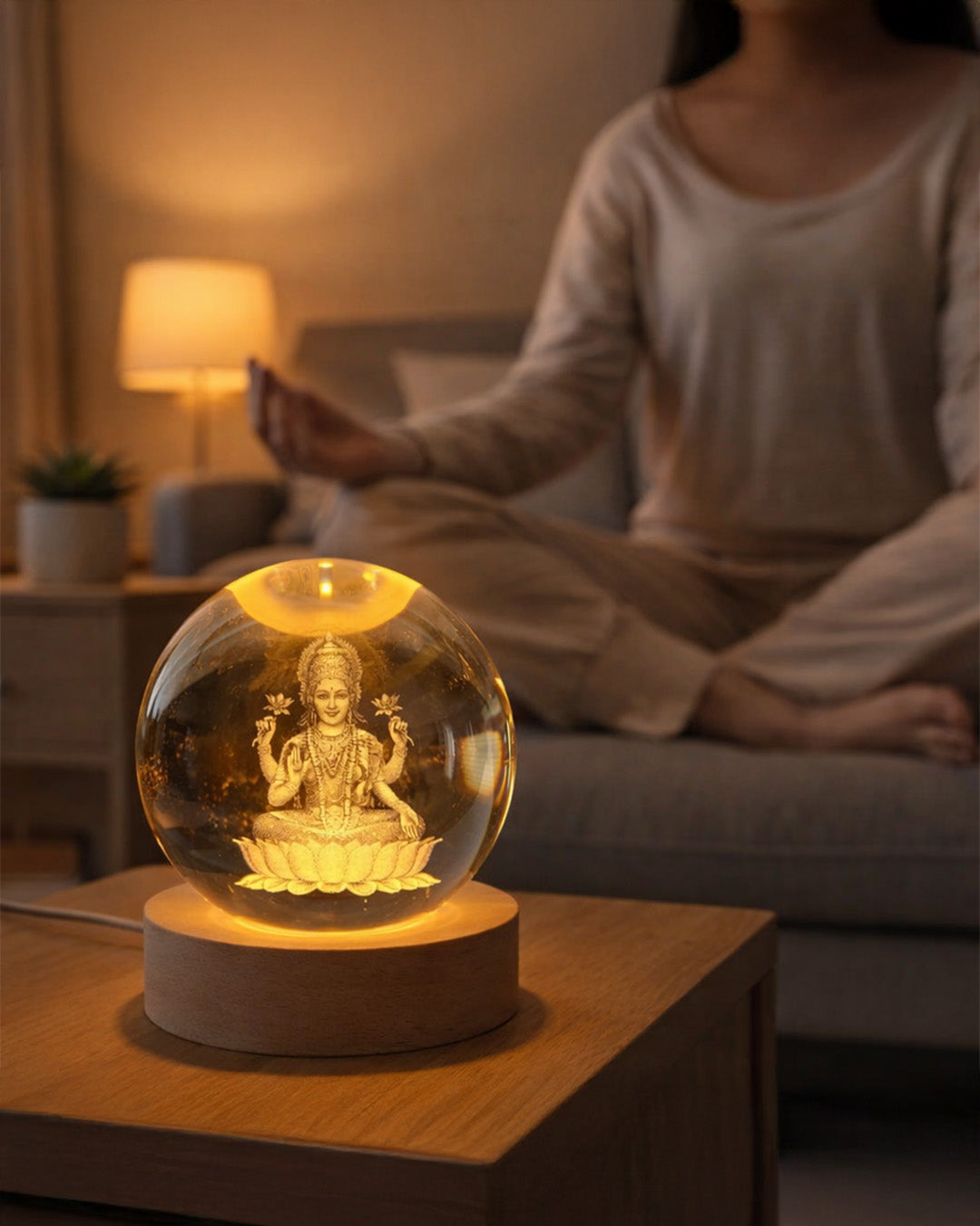 God-Themed Crystal Ball Decor