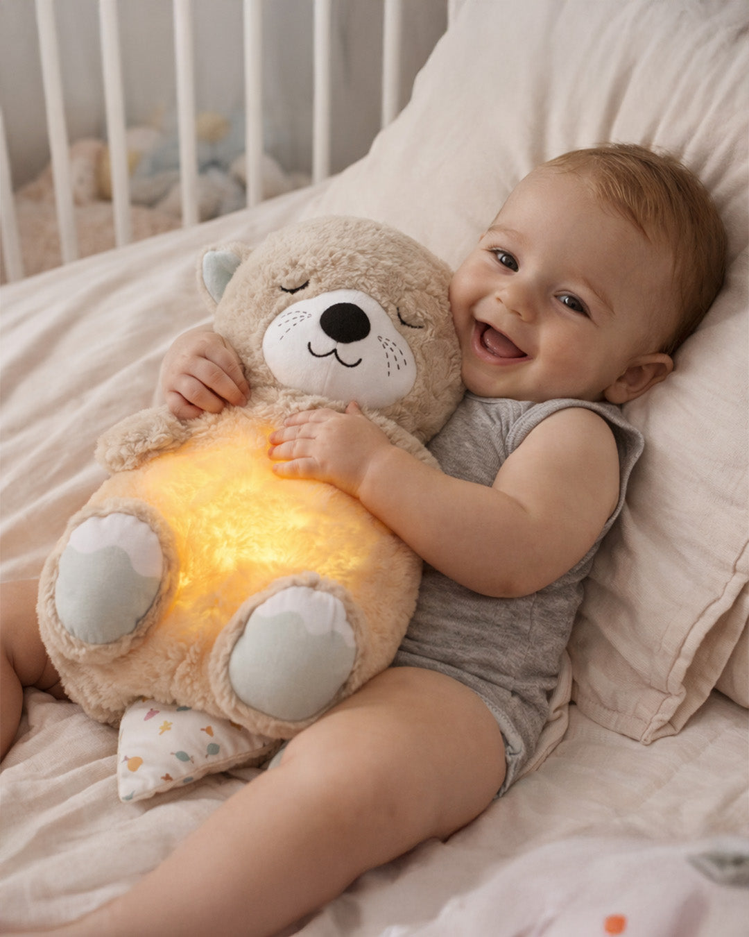 Baby Breathing Night Light Bear