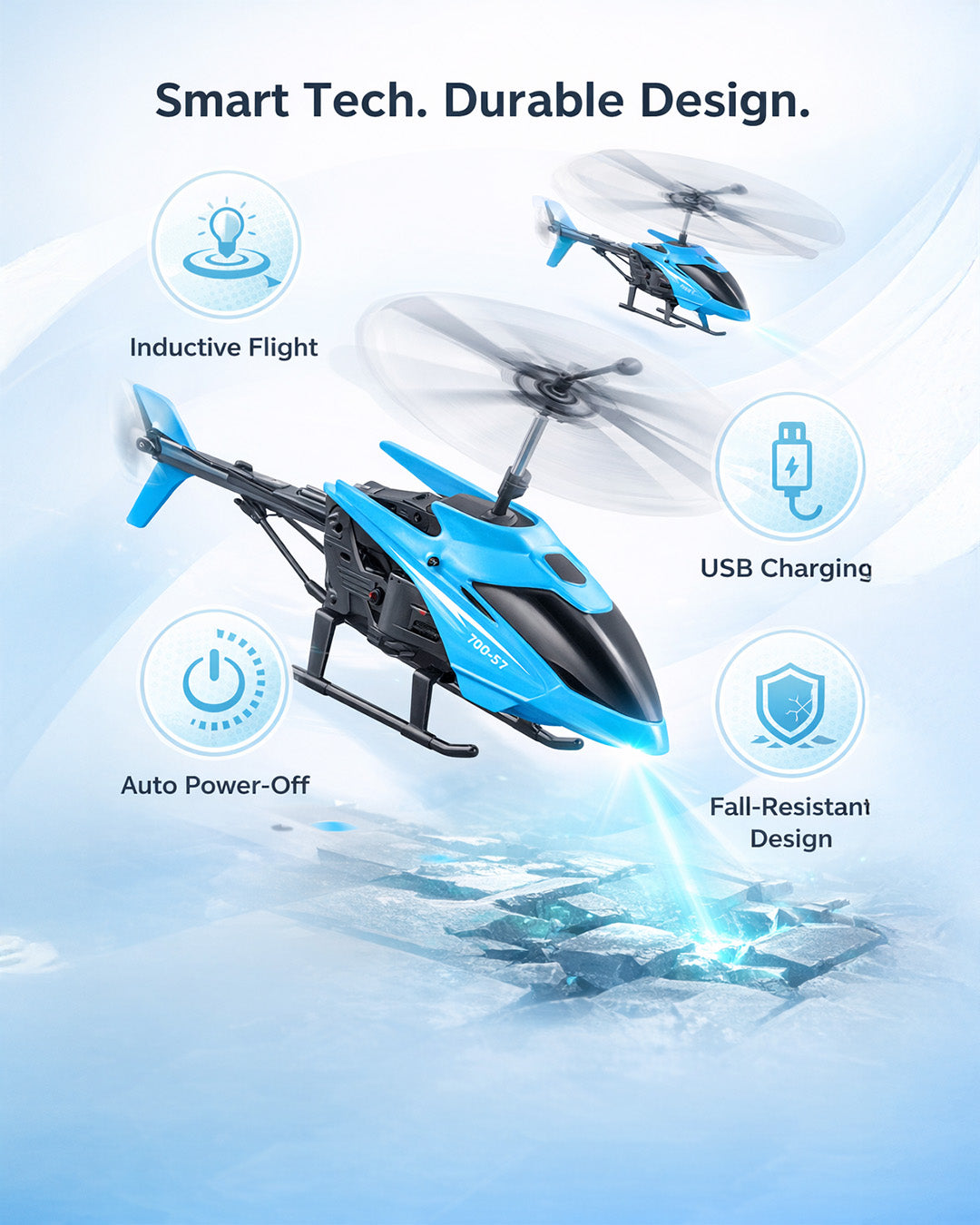 Induction RC Helicopter Toy with Remote Control for Kids