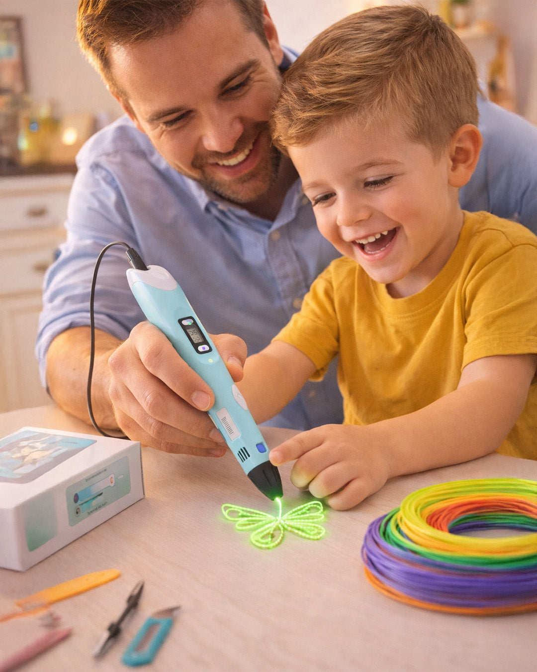 3D Printing Pen with LED Display & Speed Control