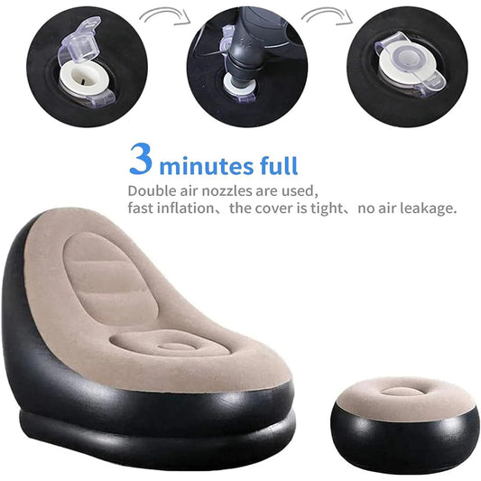 Inflatable Air Sofa with Footrest - Primehut