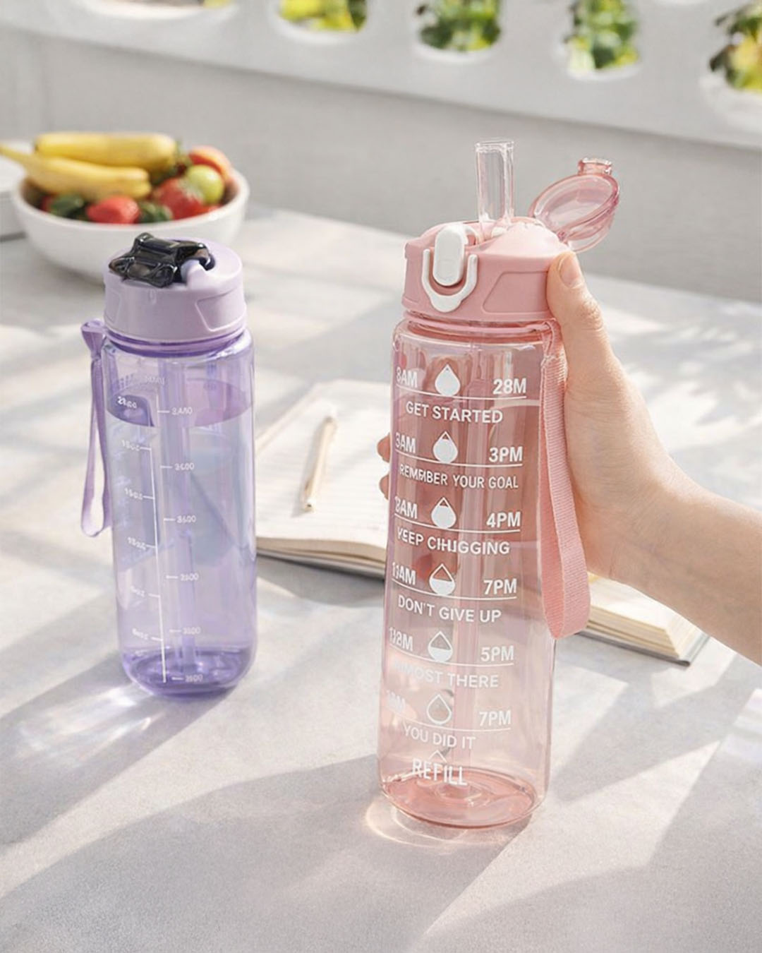 900ml Transparent Motivational Bottle