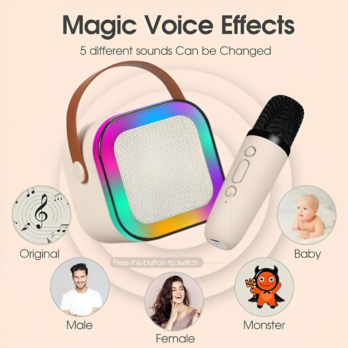 K12 Wireless Bluetooth Speaker with RGB Light