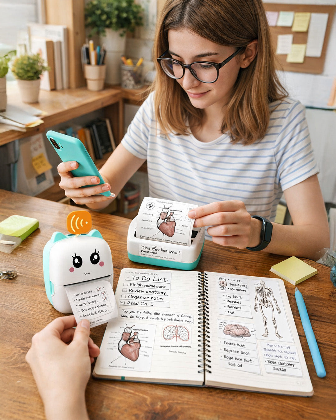 Mini Bluetooth Thermal Printer for Notes & Photos