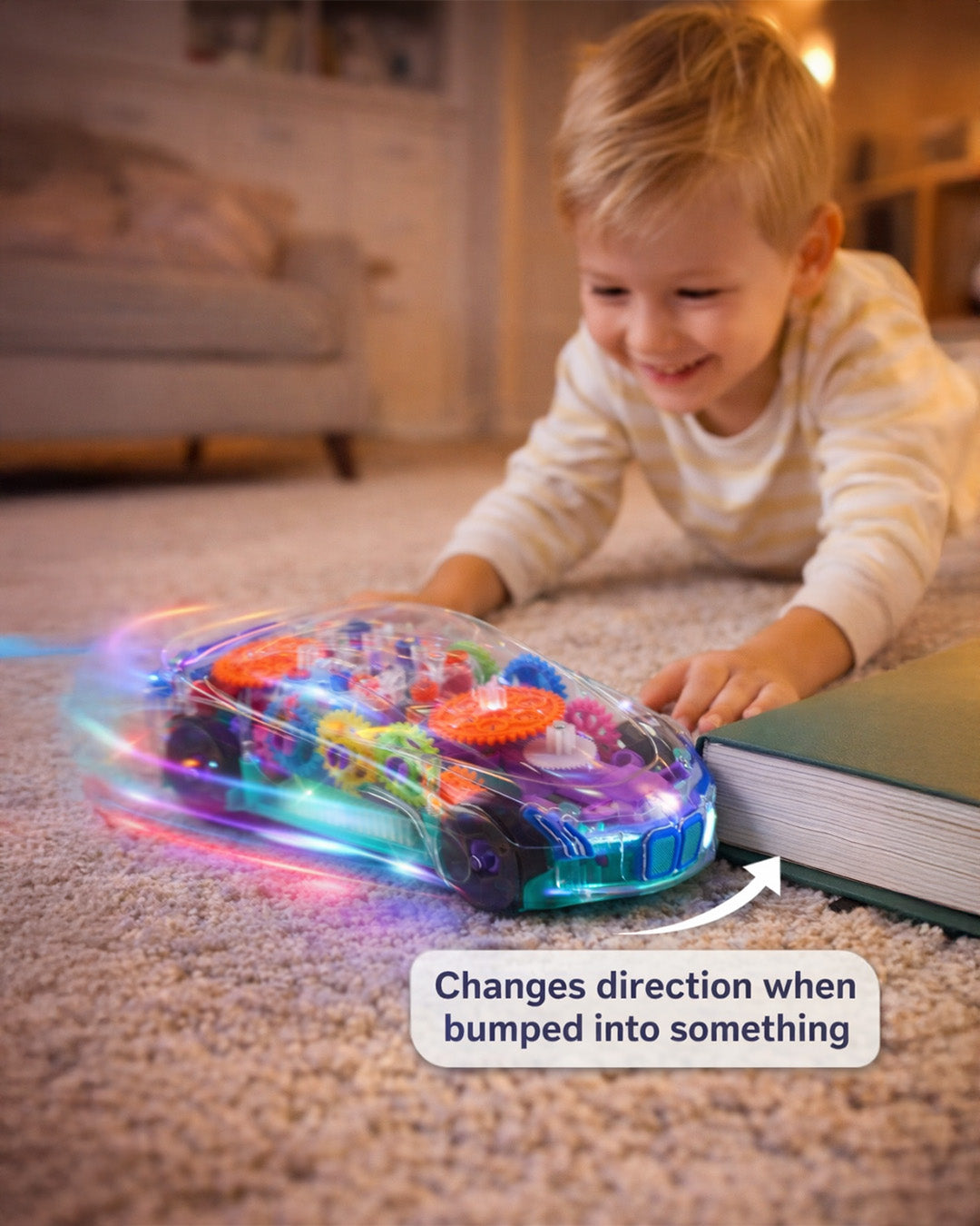 Transparent Concept Racing Car with Music & LED Lights