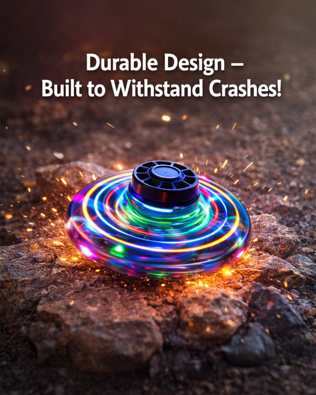 LED Flying Spinner Boomerang Toy with RGB Lights