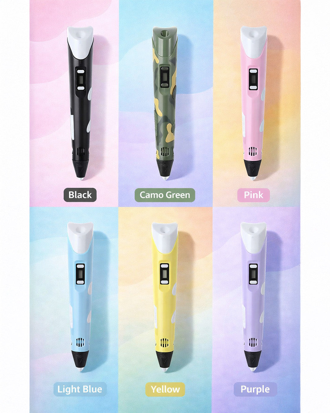 3D Printing Pen with LED Display & Speed Control