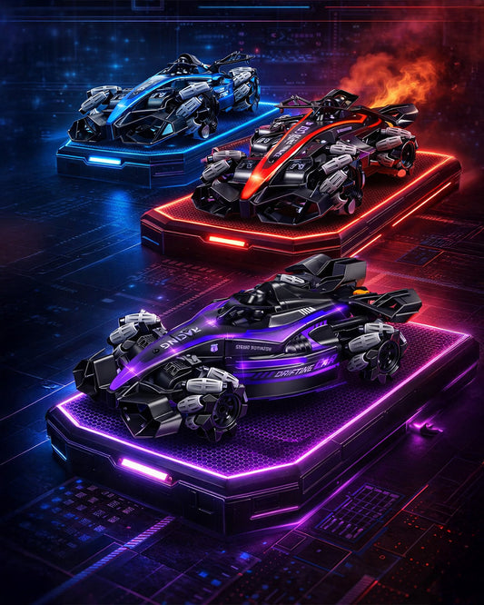 RC Racing Stunt Car with Music, Lights & Rotation