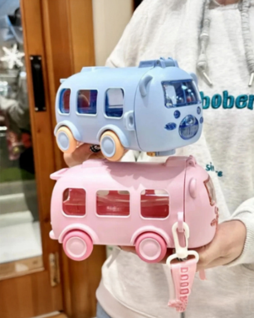 Cute Bus-Shaped Kids Water Bottle