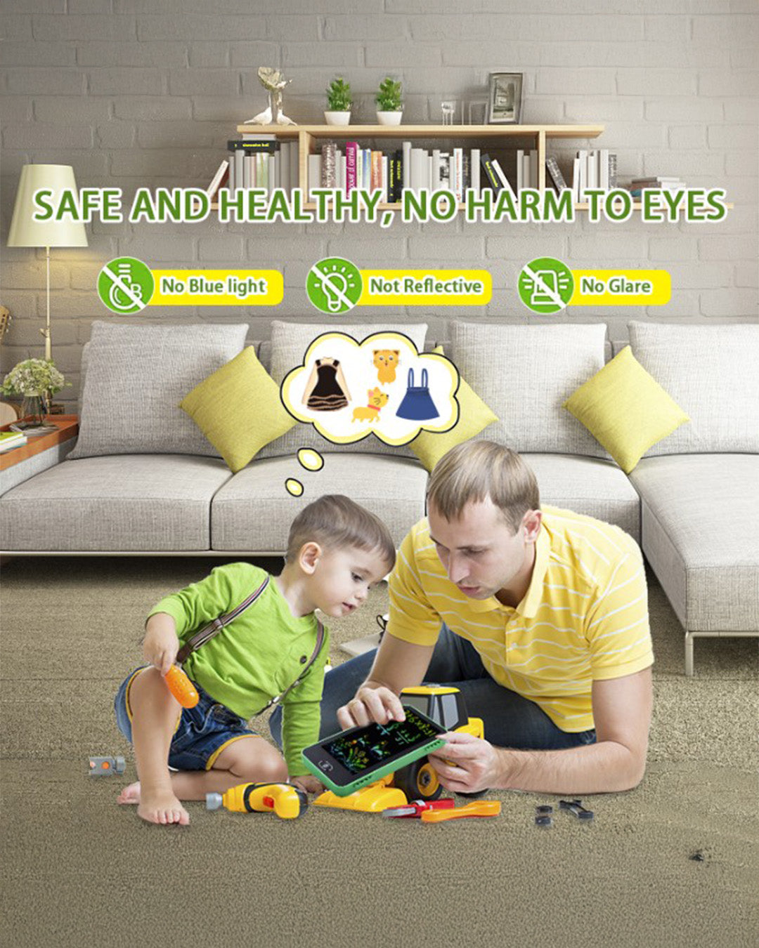 LCD Writing Pad Geometry Box for Kids